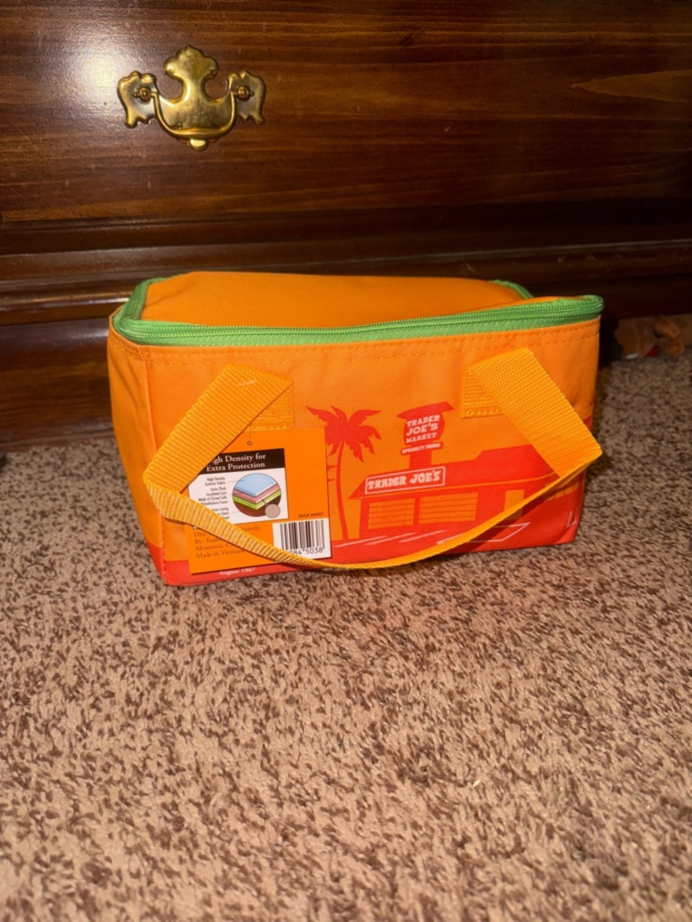 Trader Joe's Insulated Mini Cooler Tote (Orange Crush) Brand new!